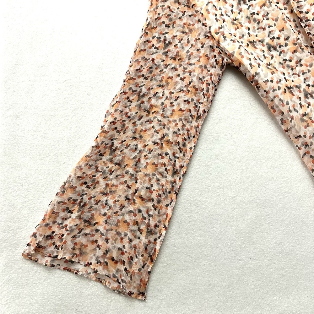 Able XL Jasmine Bell Sleeve Confetti Dot Printed Blouse Chiffon Cupro - Picture 10 of 13